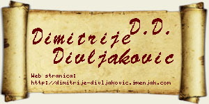 Dimitrije Divljaković vizit kartica